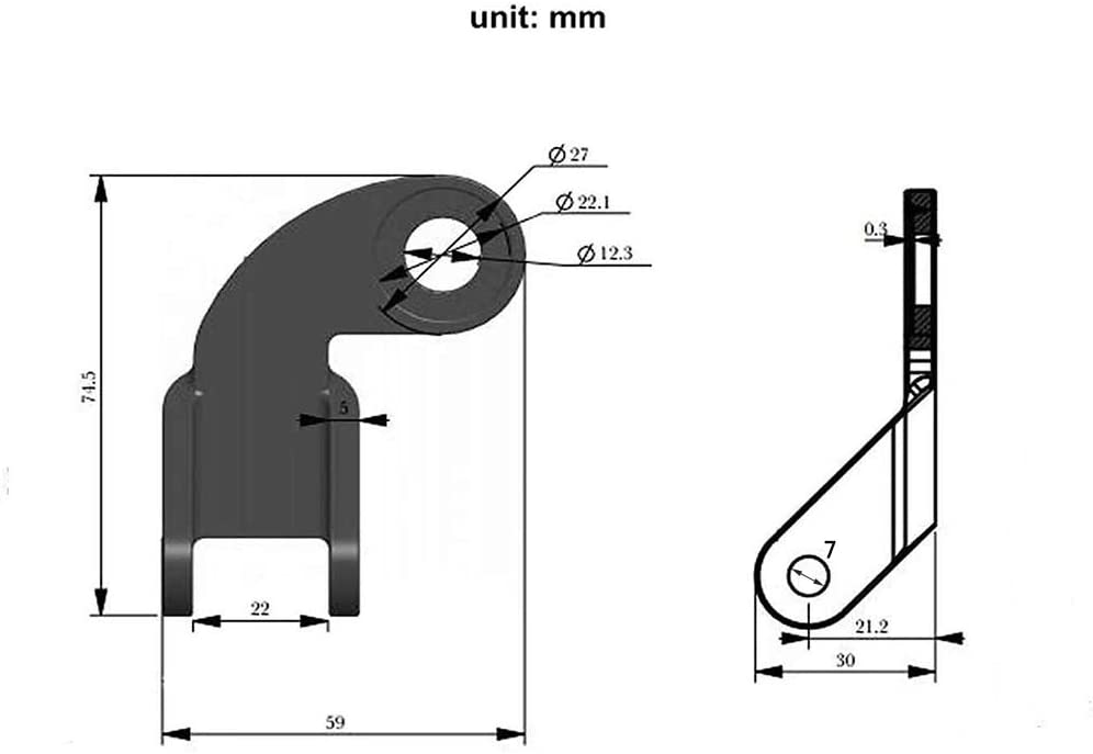LCOUACEO Bicycle Trailer Hitch (Pack Of 2) Black Carbon Steel - View #7